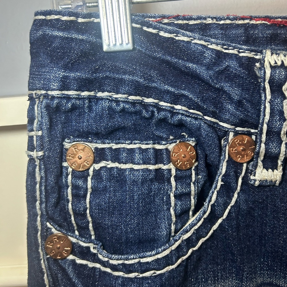 Vintage Rough Rider Jeans big contrast stitch denim - Picture 6 of 12